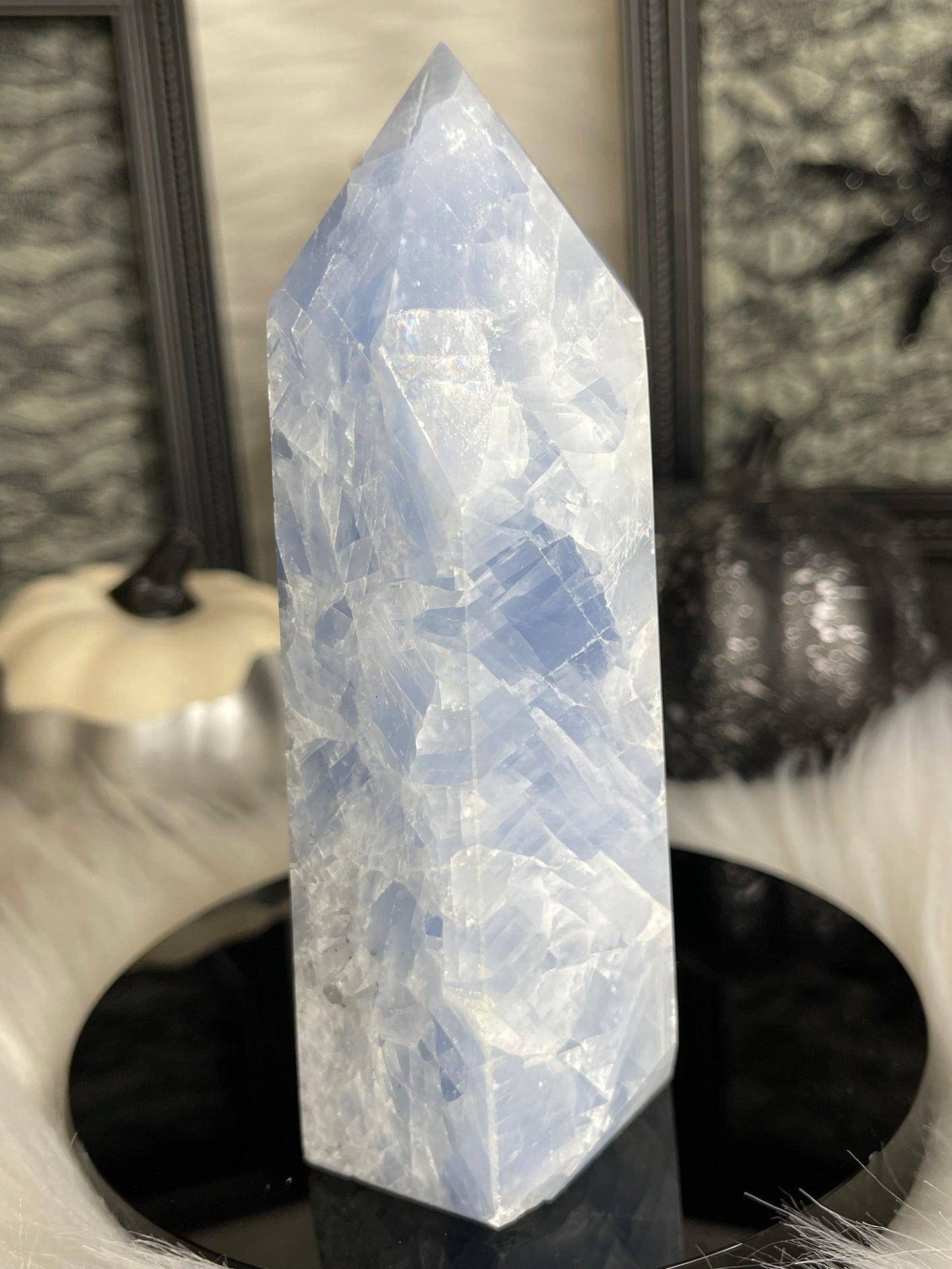 Two Twisted Souls  Crystals Blue Calcite crystal tower C