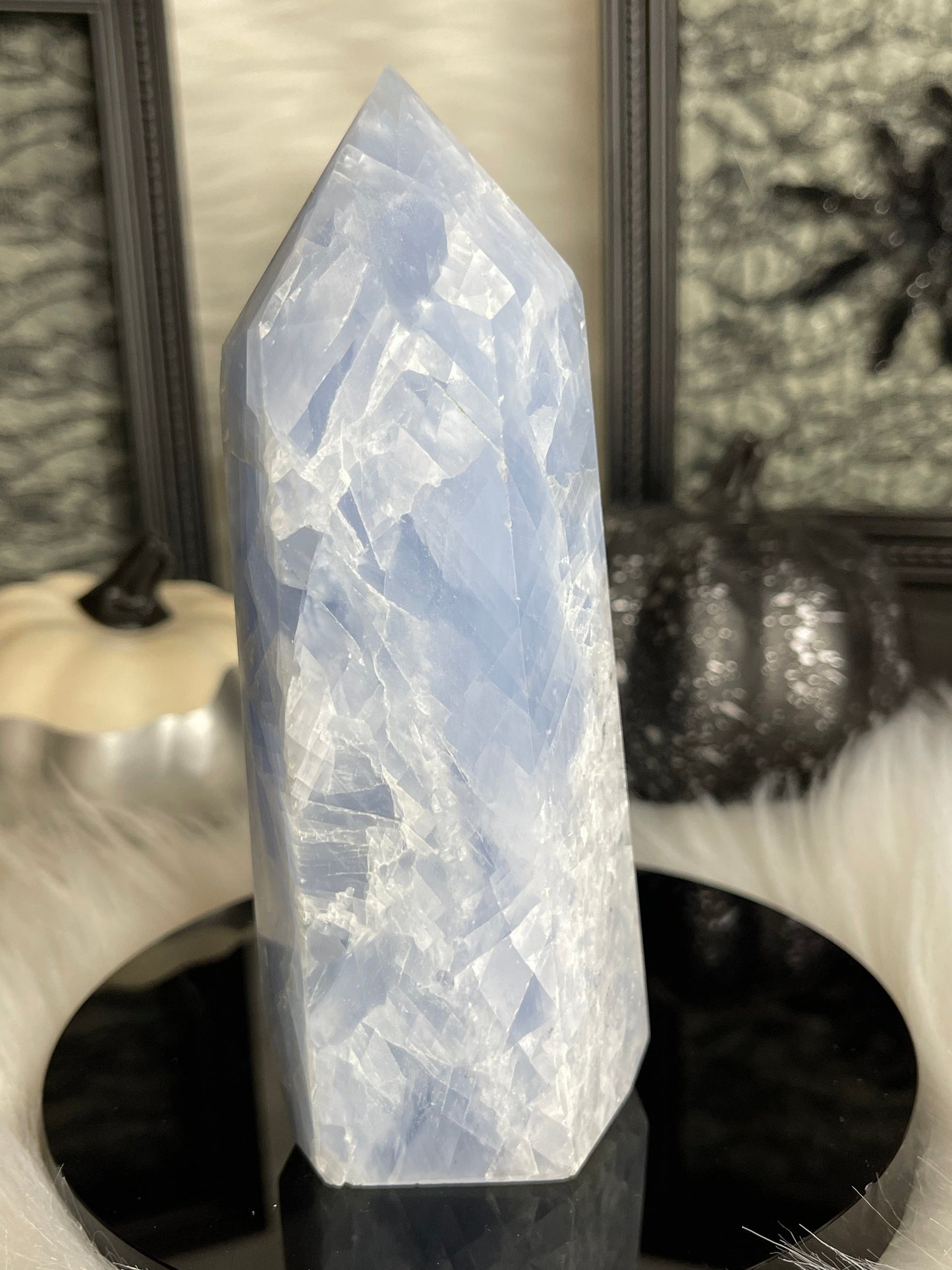 Two Twisted Souls  Crystals Blue Calcite crystal tower C