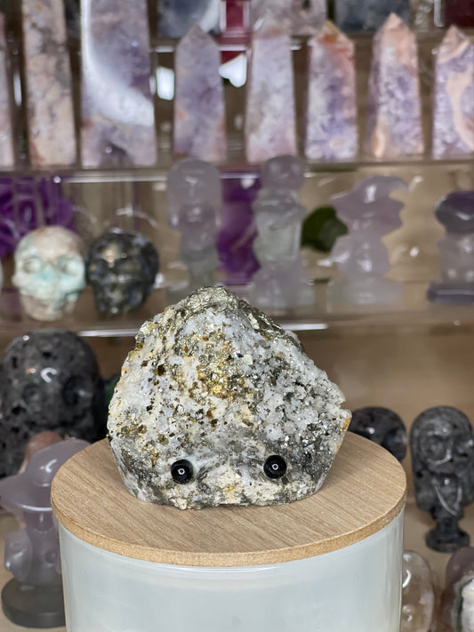 Two Twisted Souls  Crystals Cubic Pyrite Hedgehog