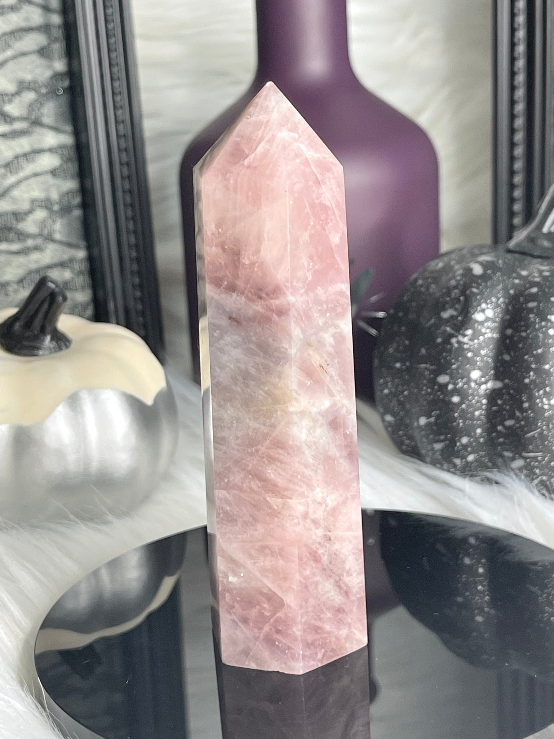 Two Twisted Souls  Crystals Lavender Rose Quartz B