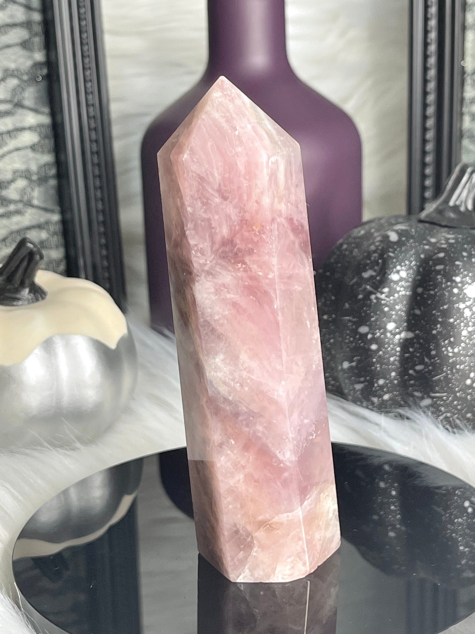 Two Twisted Souls  Crystals Lavender Rose Quartz B