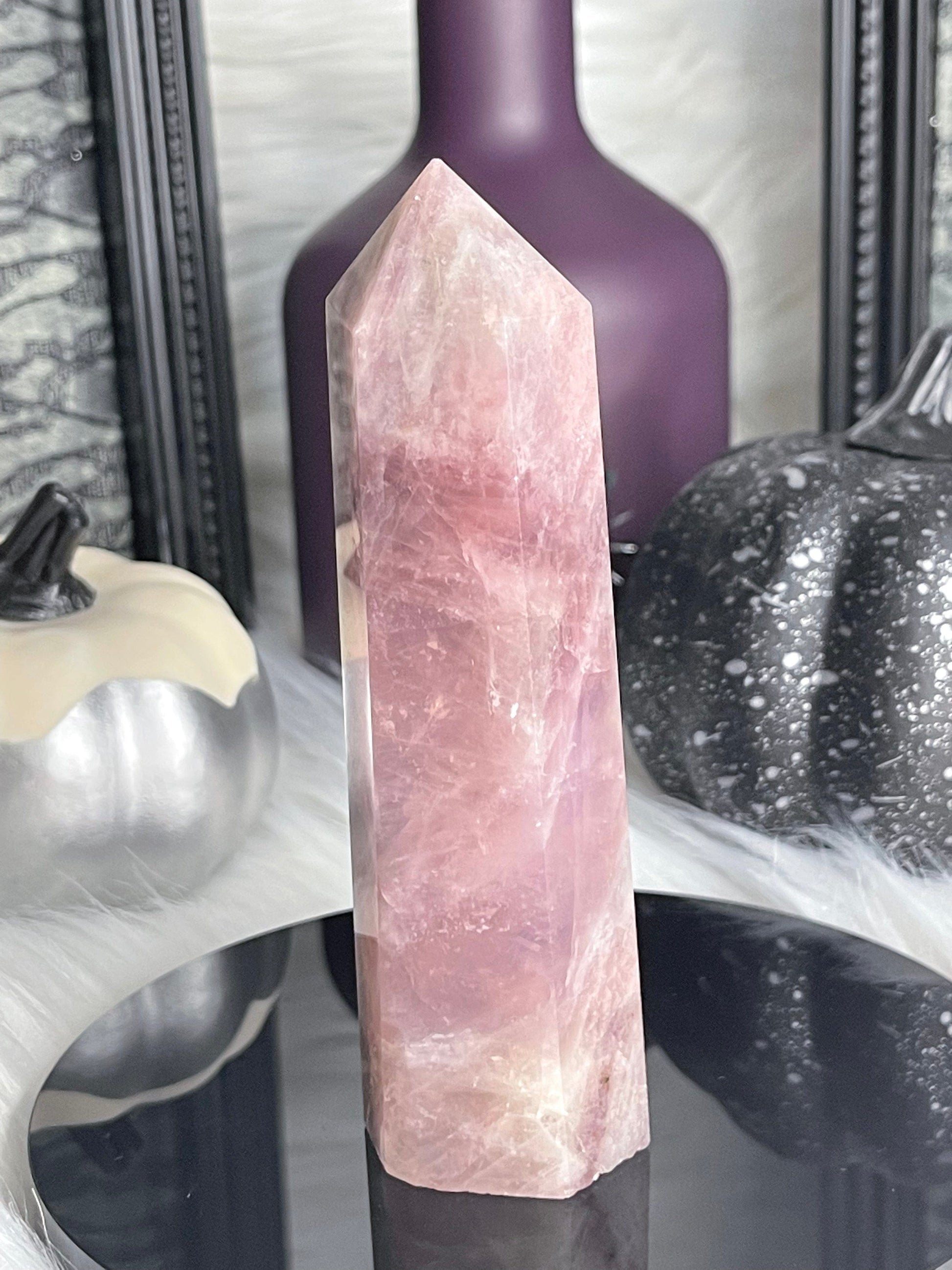 Two Twisted Souls  Crystals Lavender Rose Quartz B