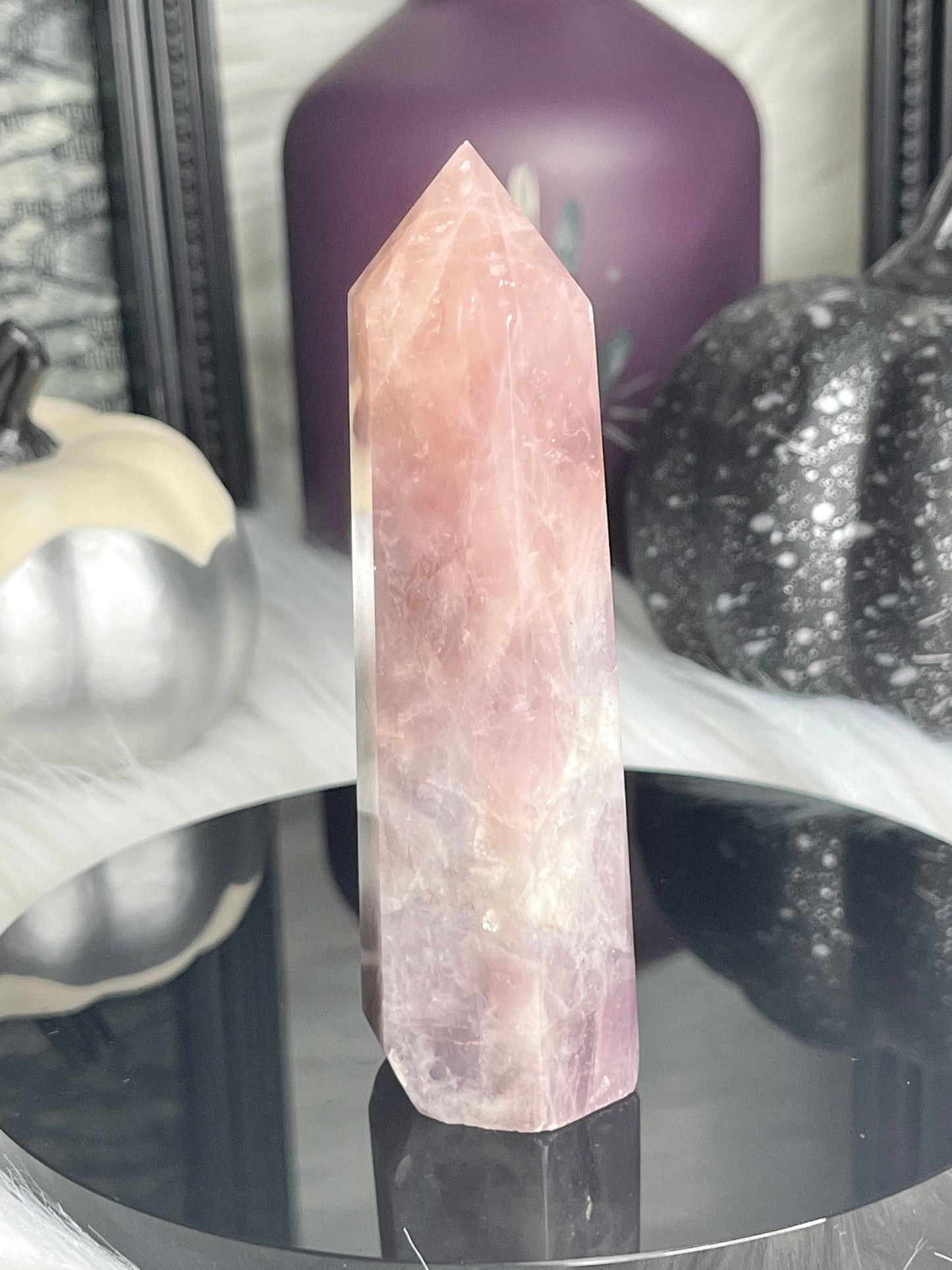 Two Twisted Souls  Crystals Lavender Rose Quartz E