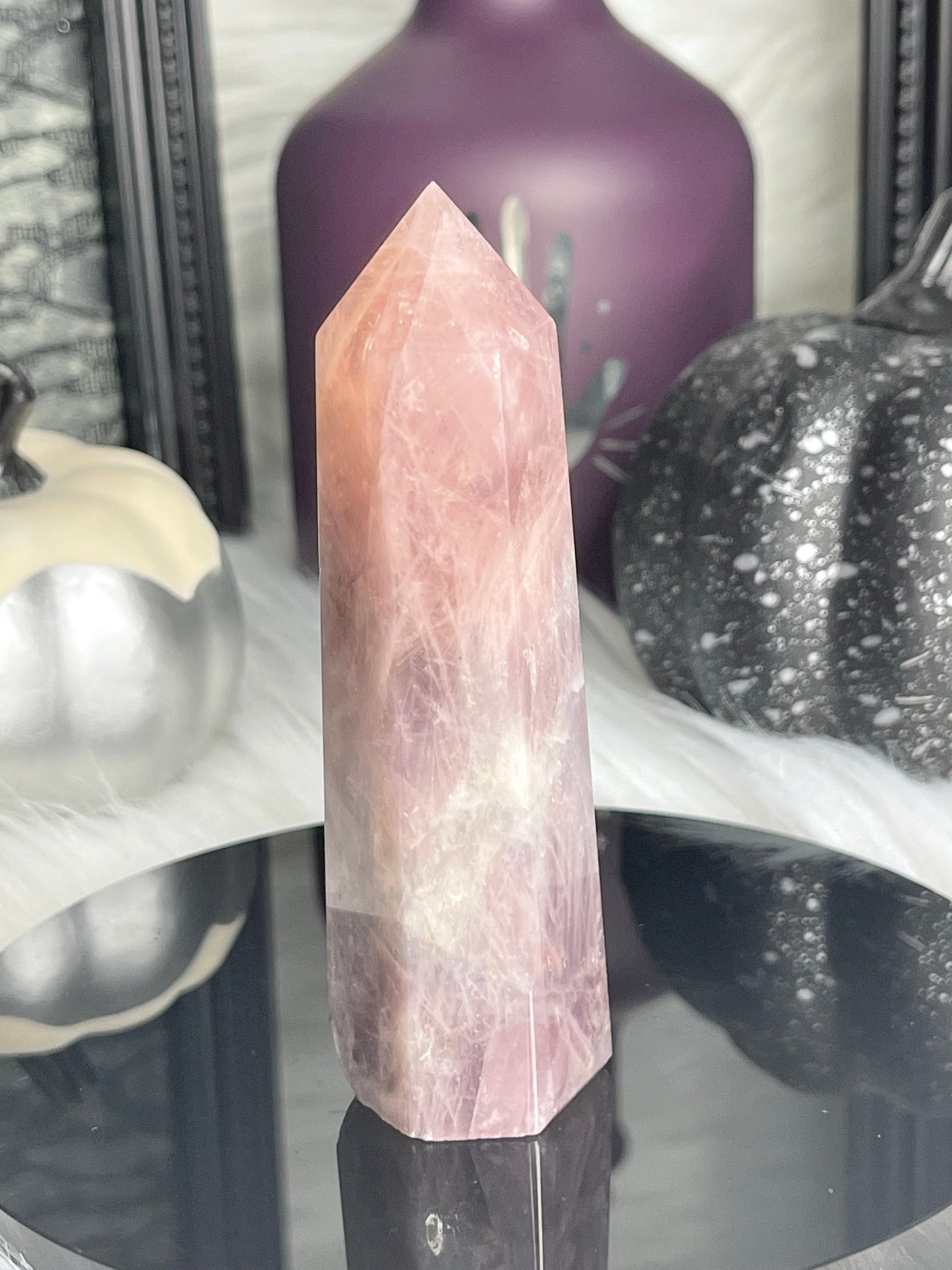 Two Twisted Souls  Crystals Lavender Rose Quartz E