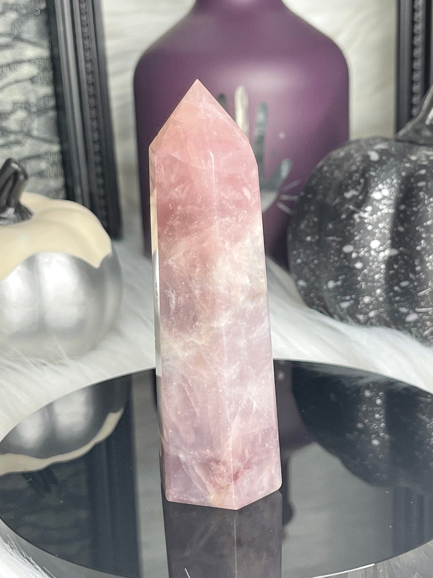 Two Twisted Souls  Crystals Lavender Rose Quartz E