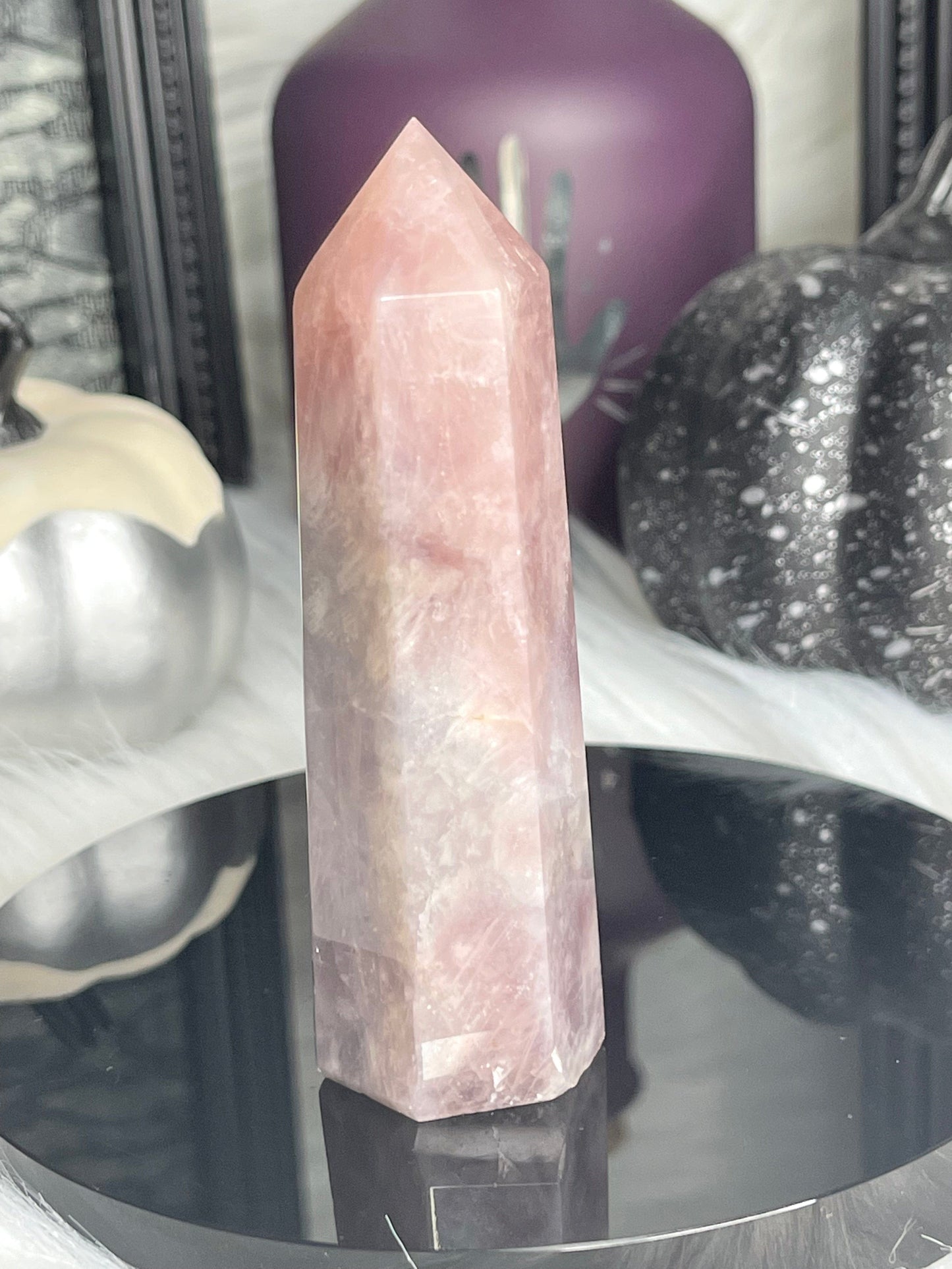 Two Twisted Souls  Crystals Lavender Rose Quartz E