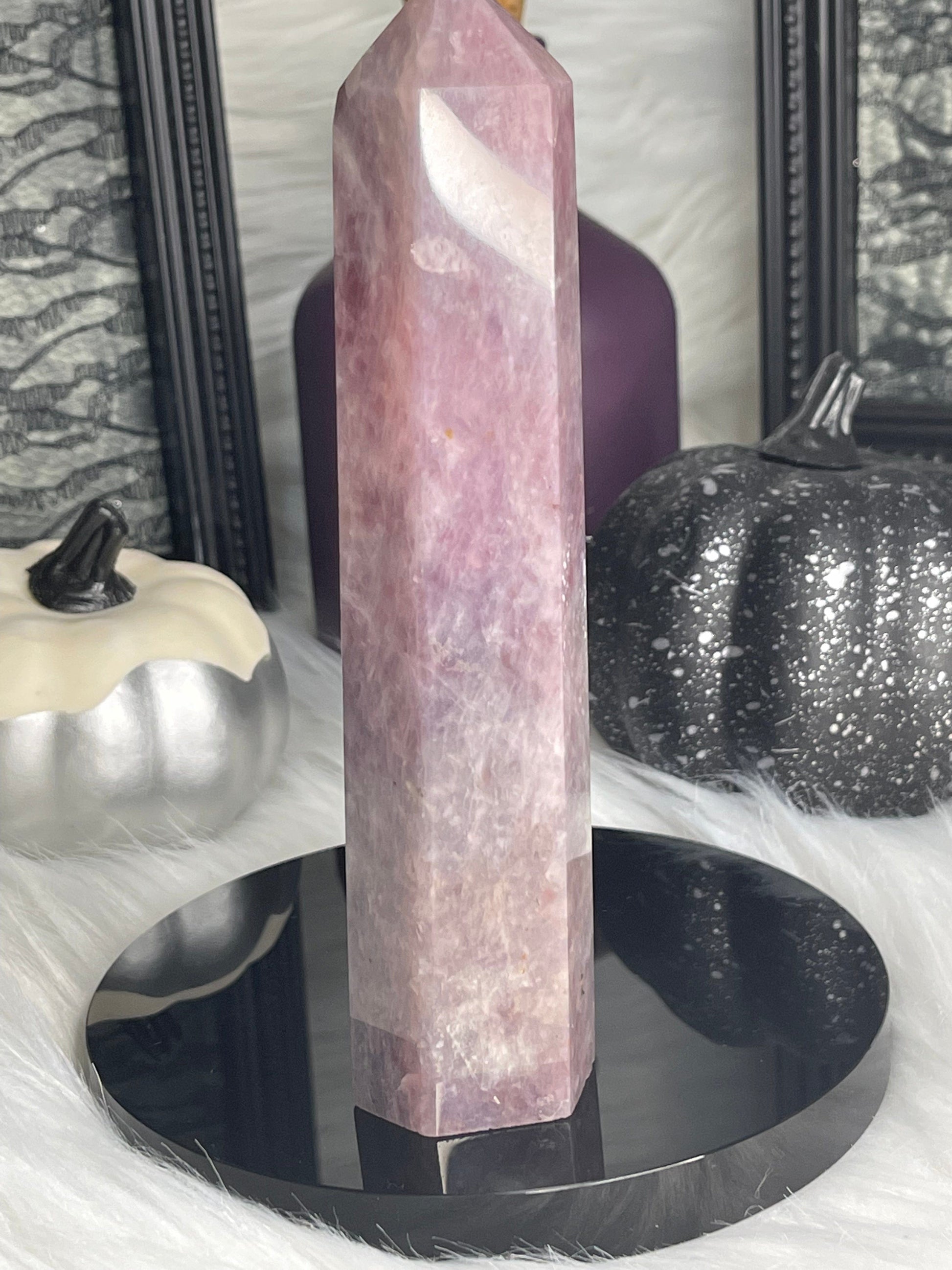 Two Twisted Souls  Crystals Lavender Rose Quartz Tower A