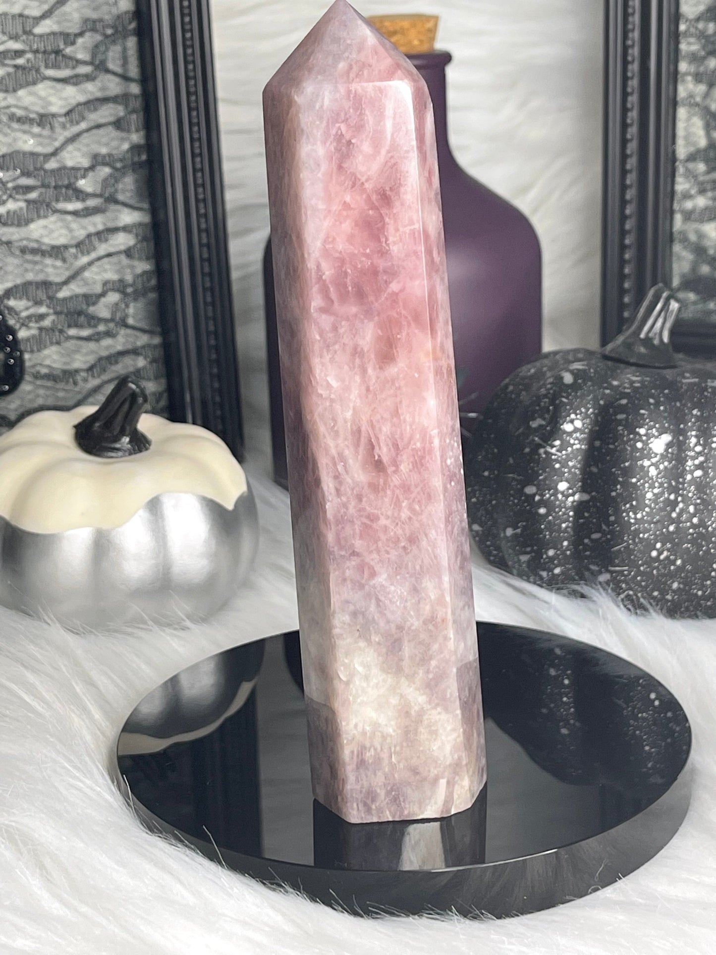 Two Twisted Souls  Crystals Lavender Rose Quartz Tower A