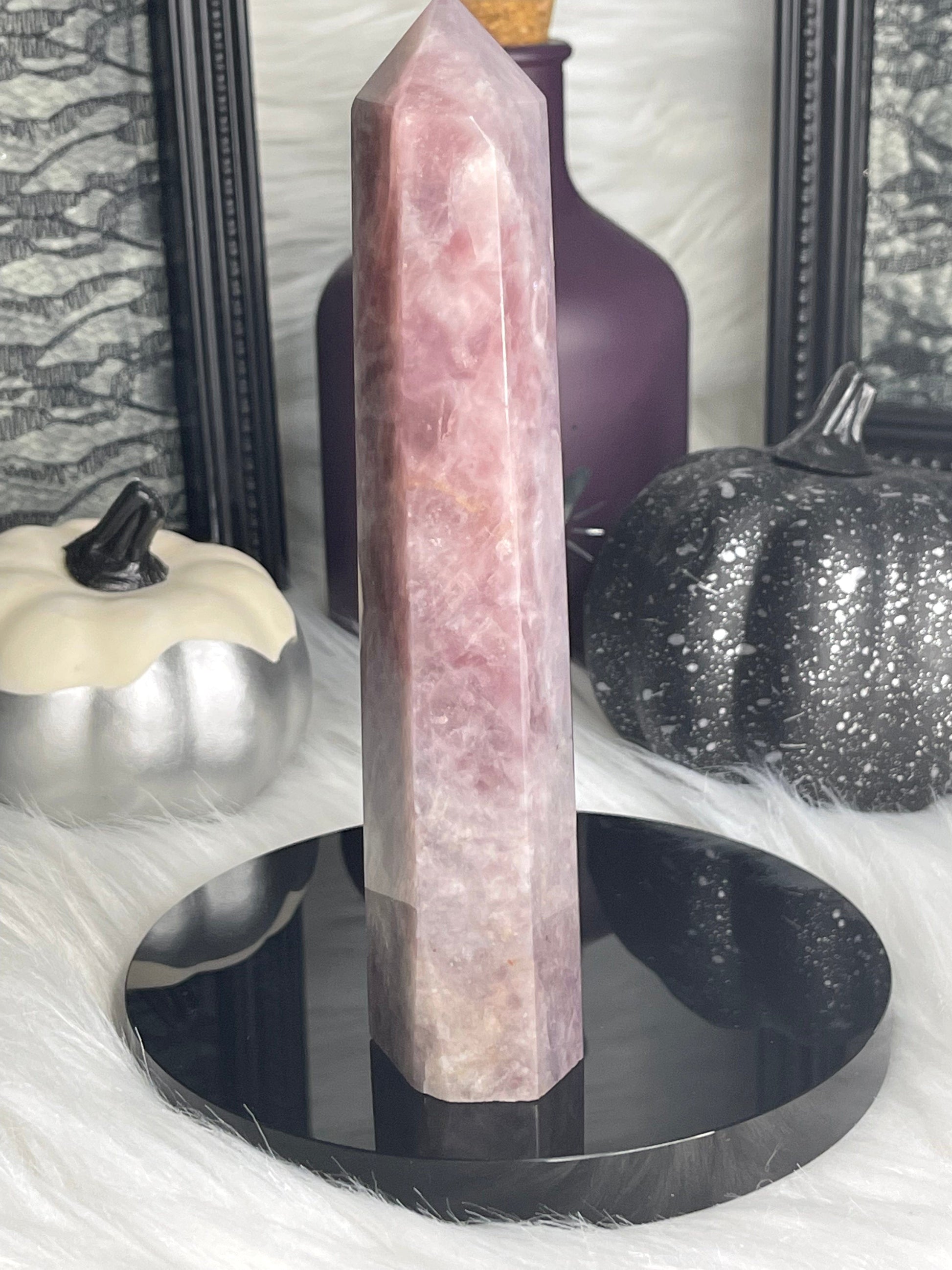 Two Twisted Souls  Crystals Lavender Rose Quartz Tower A