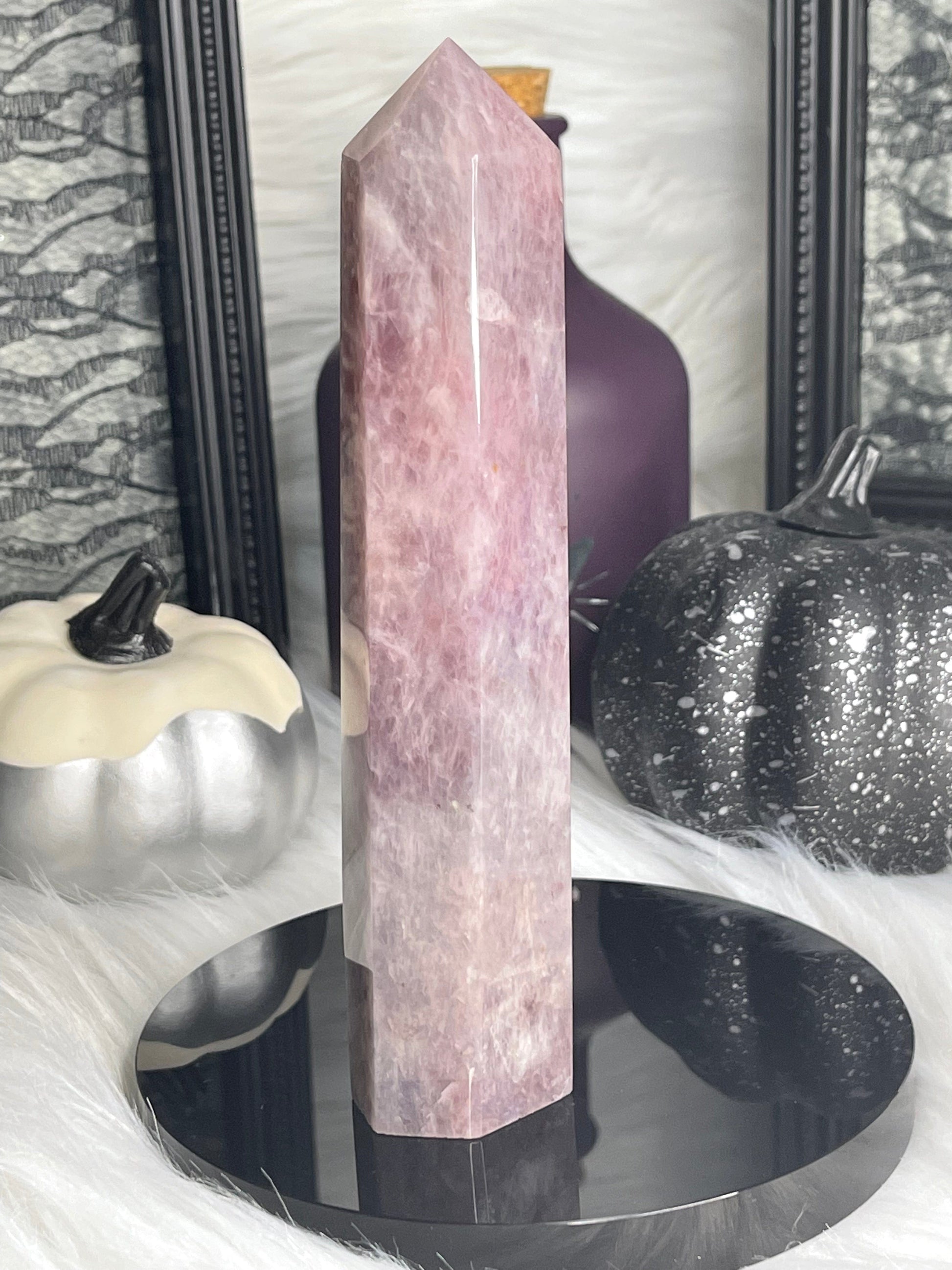 Two Twisted Souls  Crystals Lavender Rose Quartz Tower A