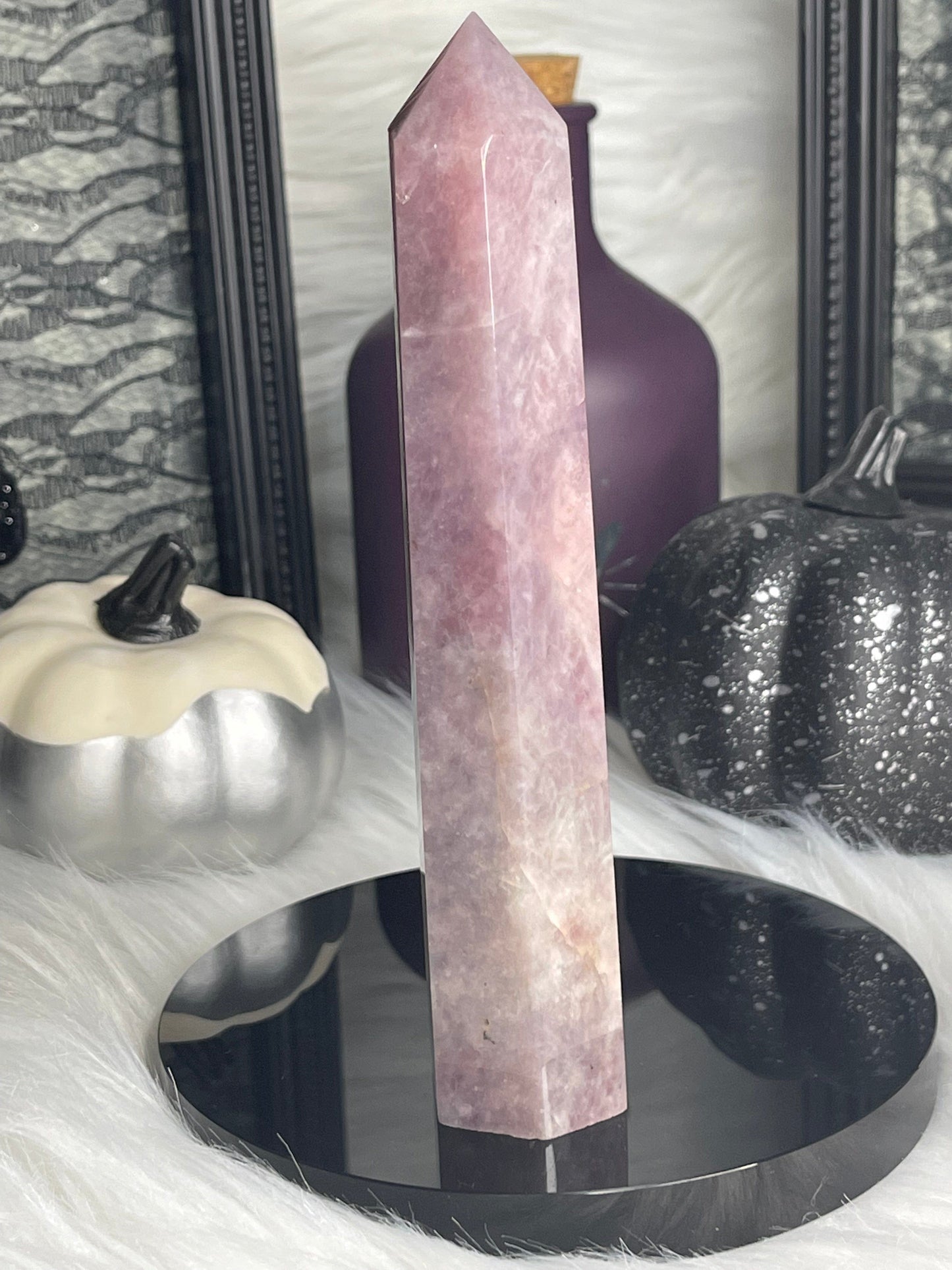 Two Twisted Souls  Crystals Lavender Rose Quartz Tower A