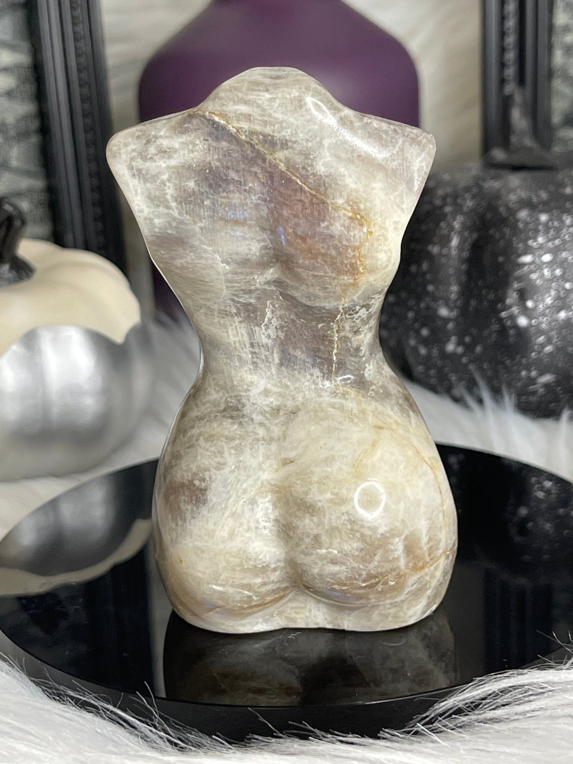 Two Twisted Souls  Crystals Moonstone Female Goddess Body A