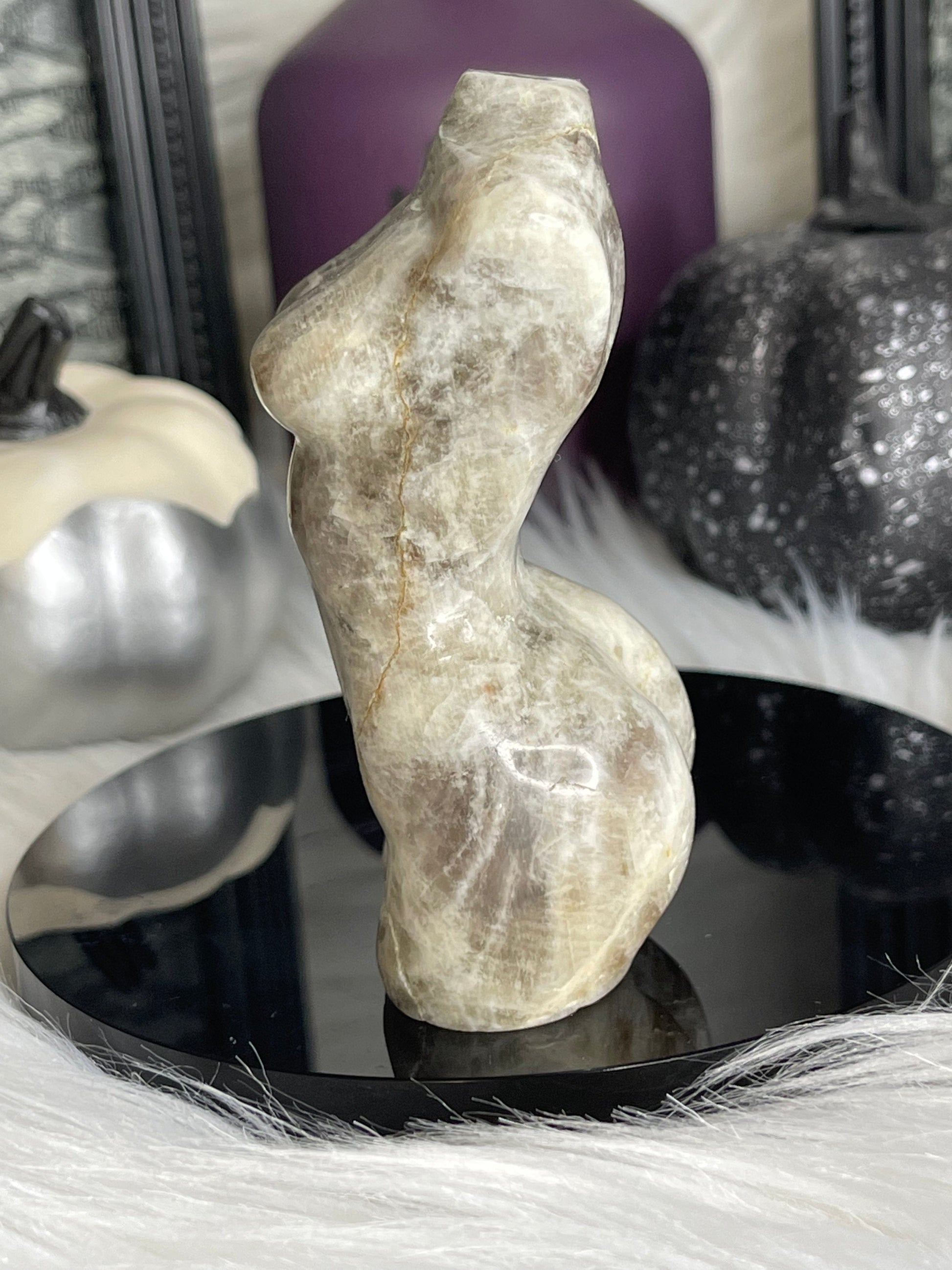 Two Twisted Souls  Crystals Moonstone Female Goddess Body A