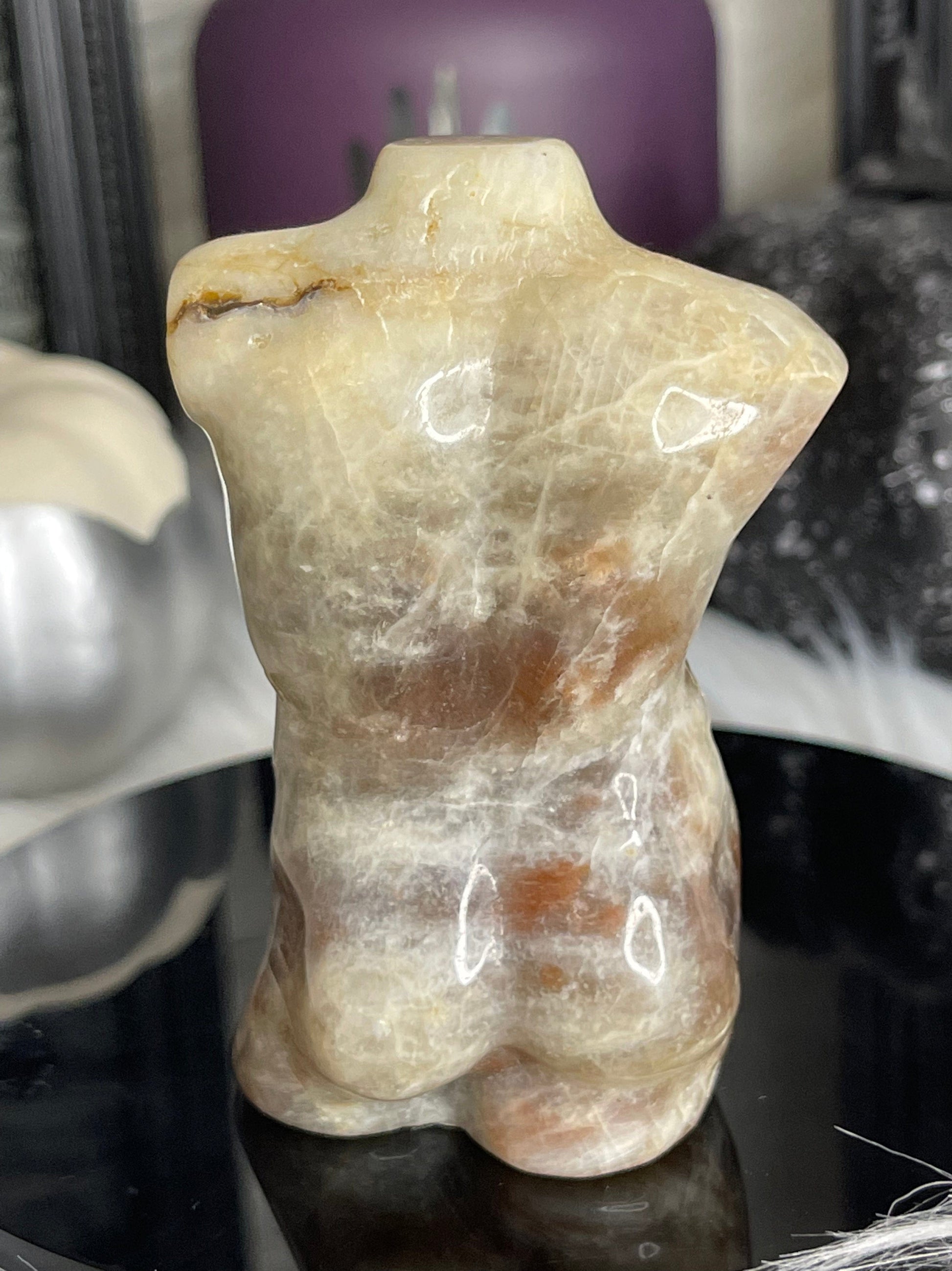 Two Twisted Souls  Crystals Moonstone Sunstone Male Goddess body A