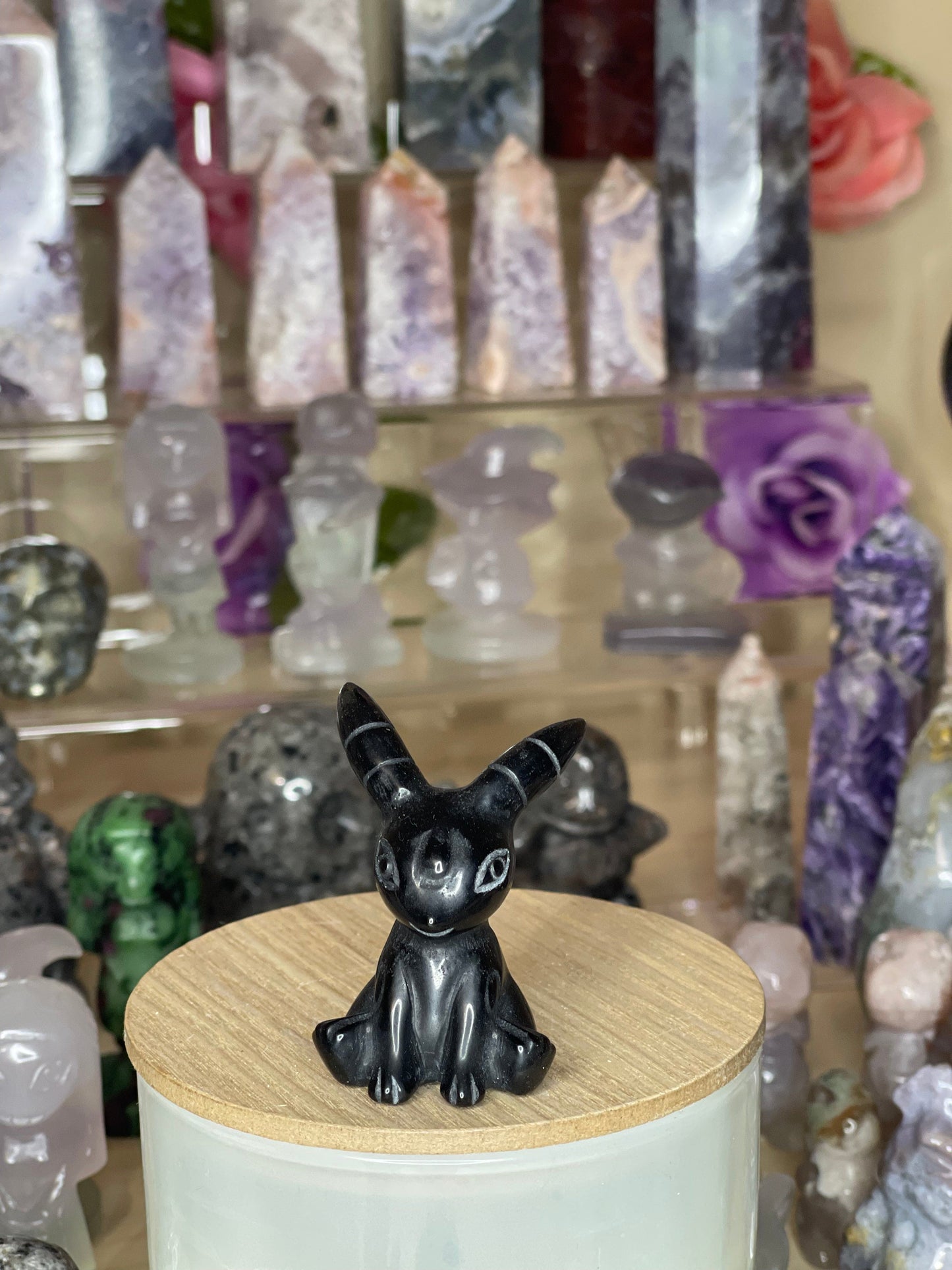 Two Twisted Souls  Crystals Obsidian Crystal Carving