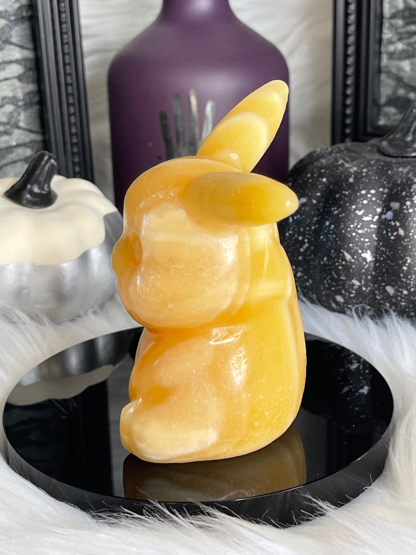 Two Twisted Souls  Crystals Orange Calcite Pika Chu A