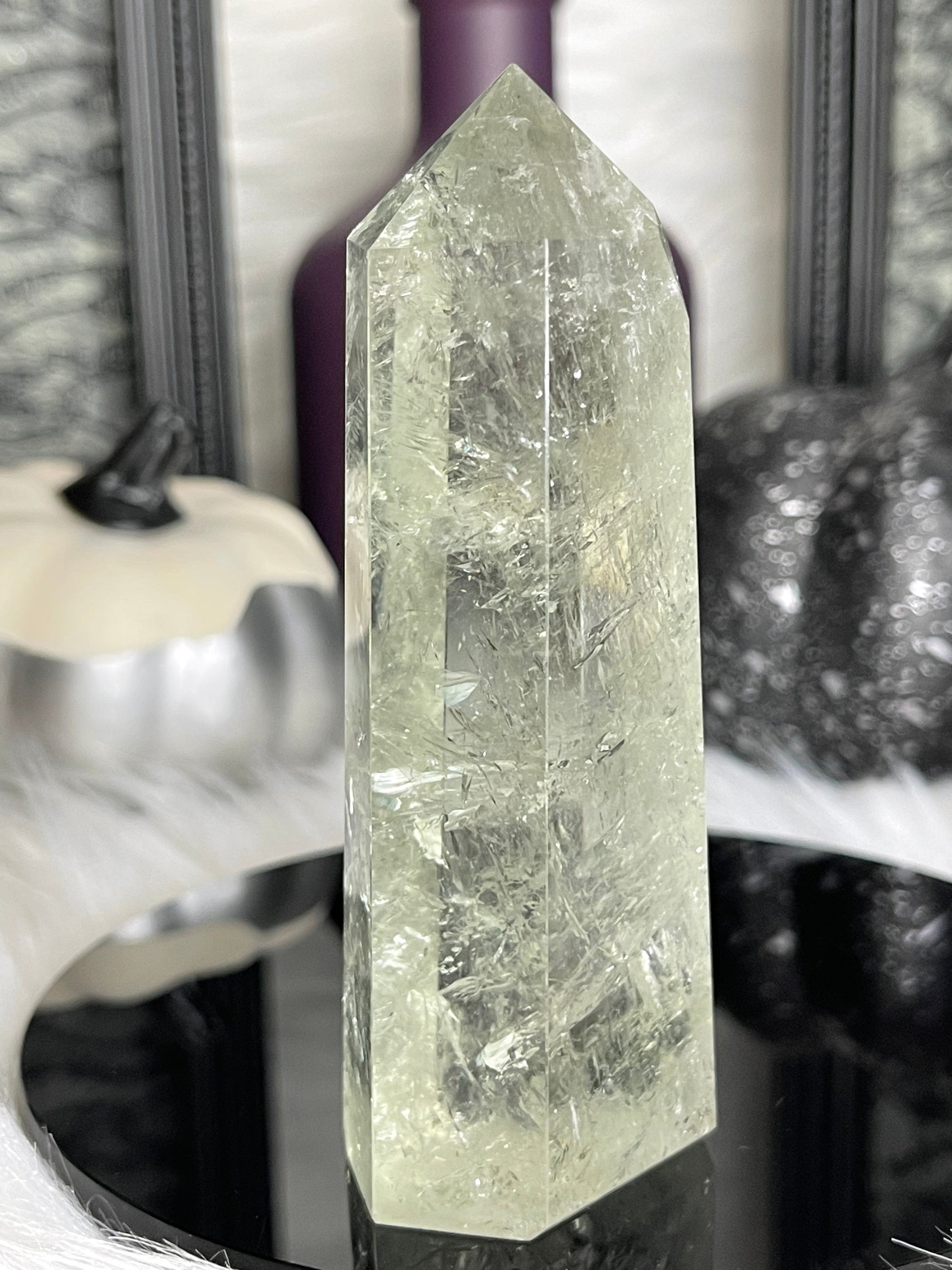 Two Twisted Souls  Crystals Prasiolite Tower High Quality A