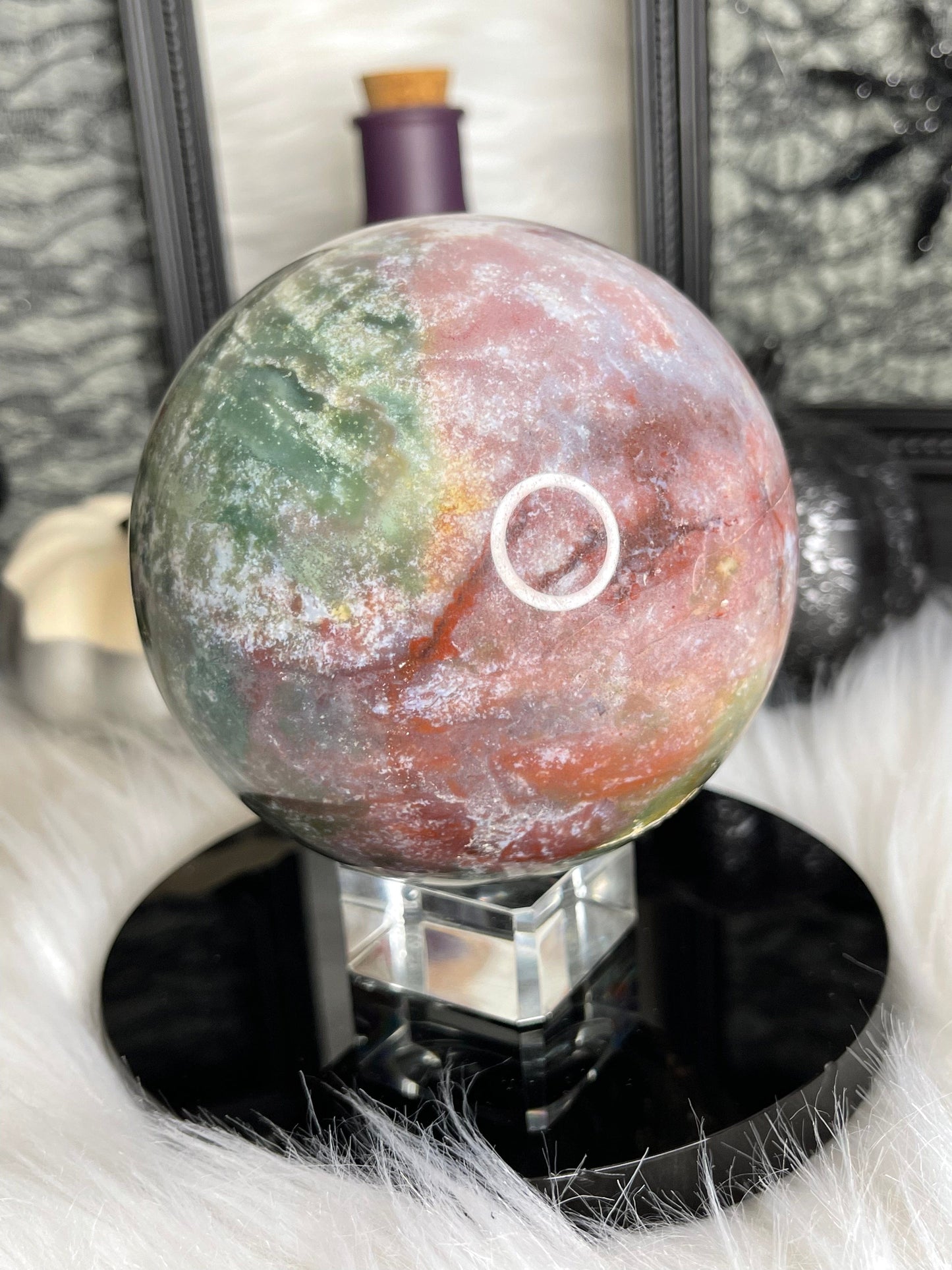 Two Twisted Souls  Crystals Sea Jasper Crystal Sphere