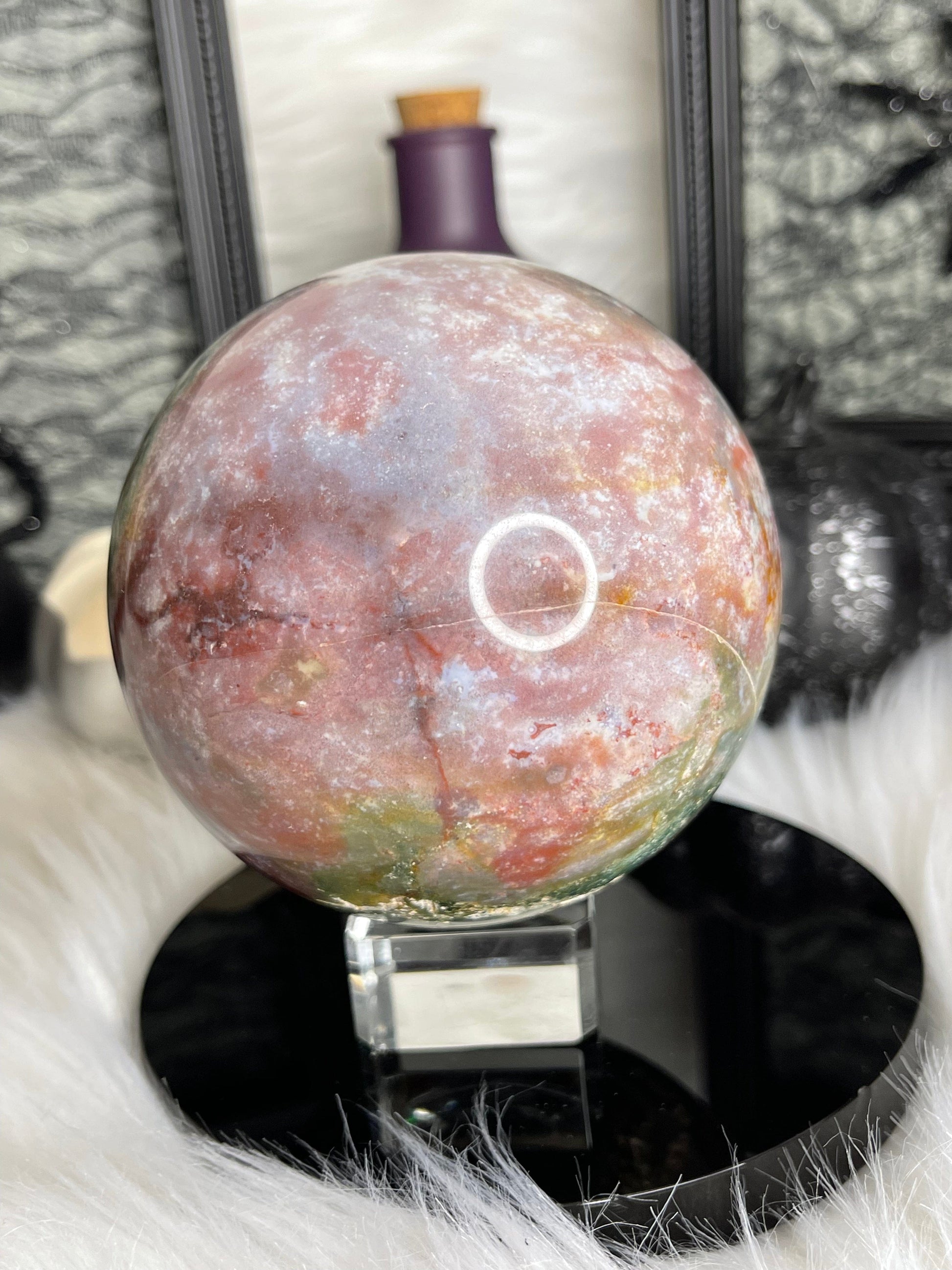 Two Twisted Souls  Crystals Sea Jasper Crystal Sphere