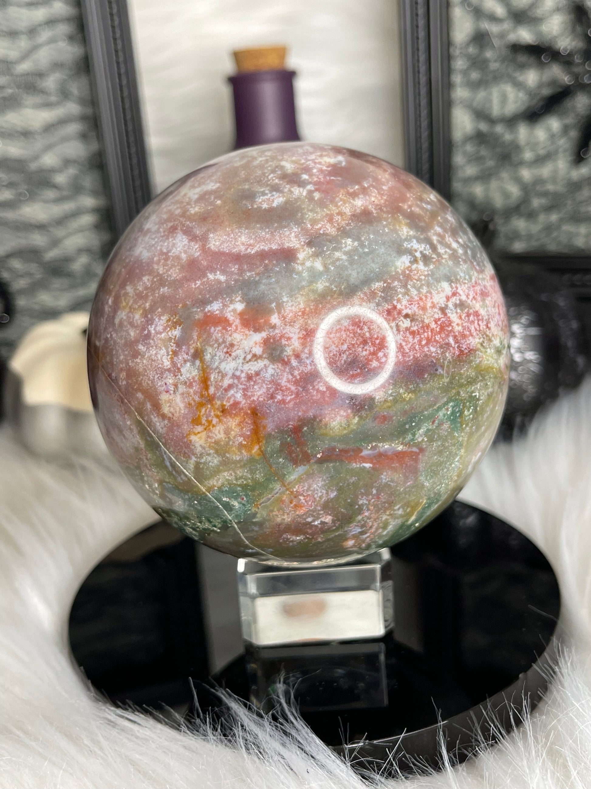 Two Twisted Souls  Crystals Sea Jasper Crystal Sphere