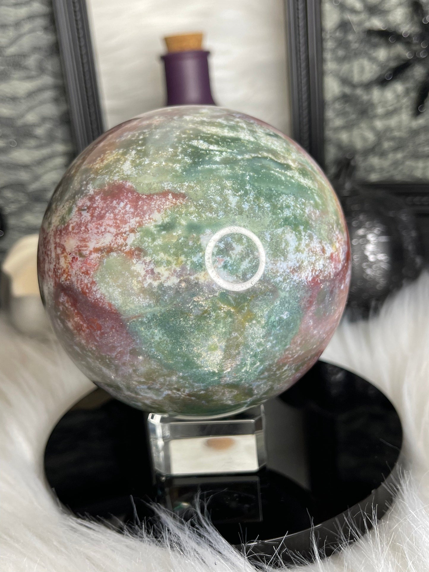 Two Twisted Souls  Crystals Sea Jasper Crystal Sphere