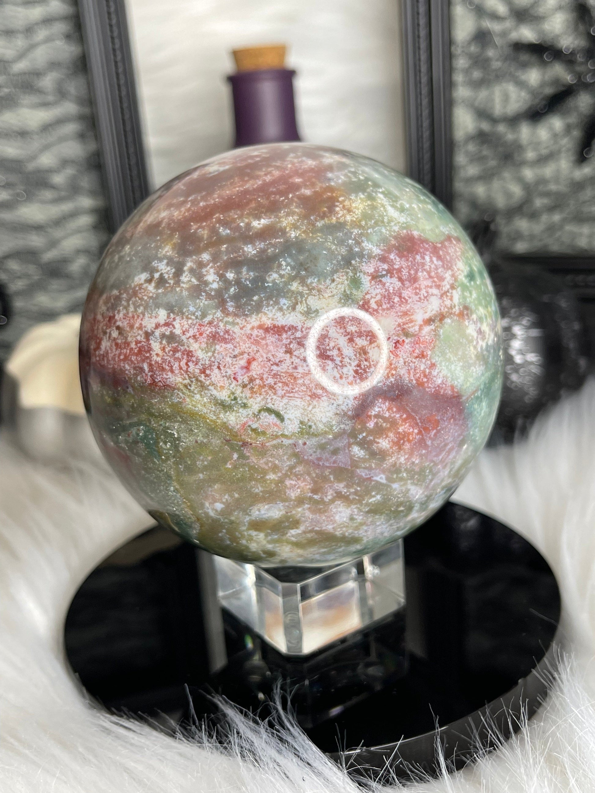 Two Twisted Souls  Crystals Sea Jasper Crystal Sphere