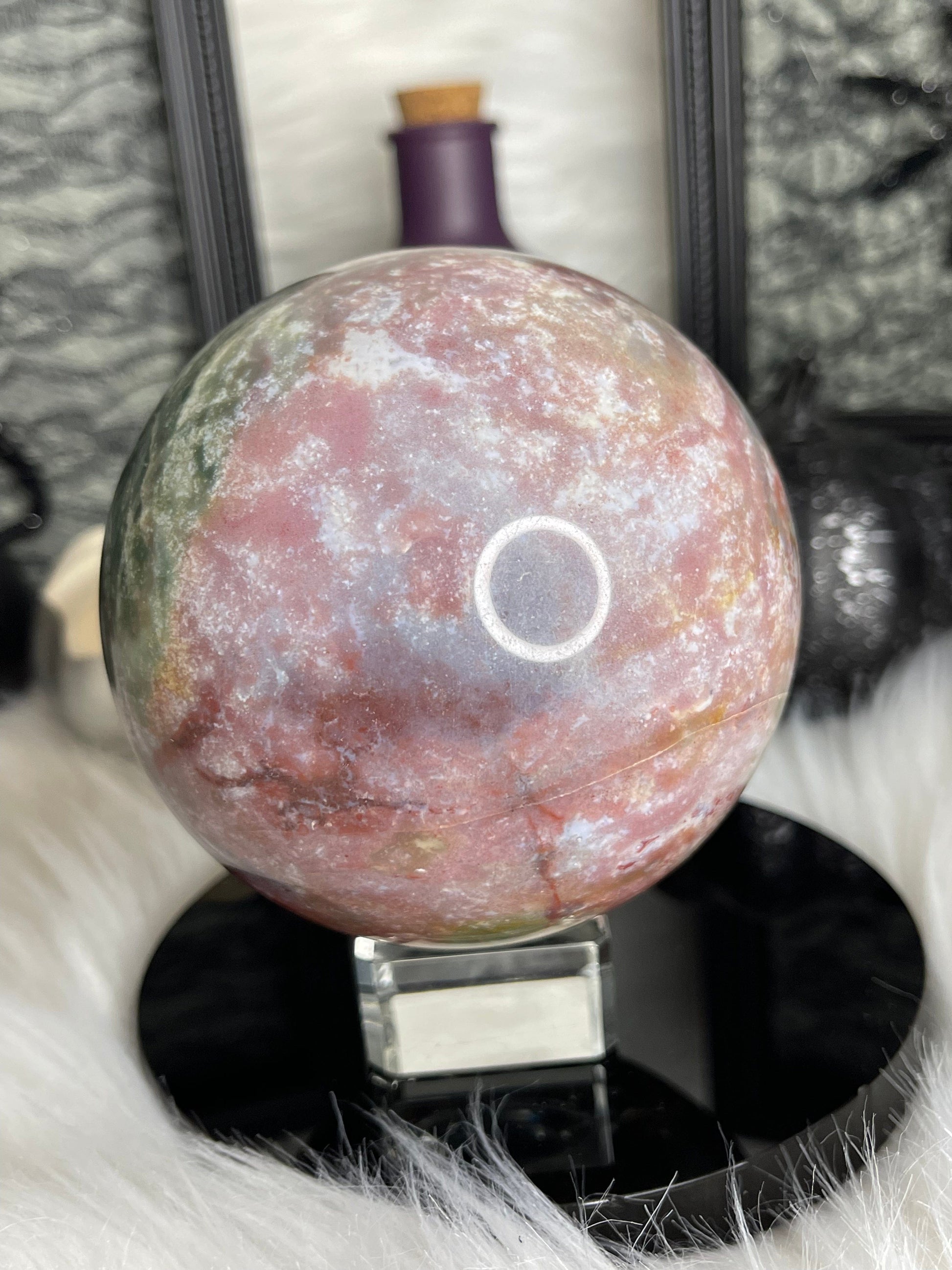 Two Twisted Souls  Crystals Sea Jasper Crystal Sphere