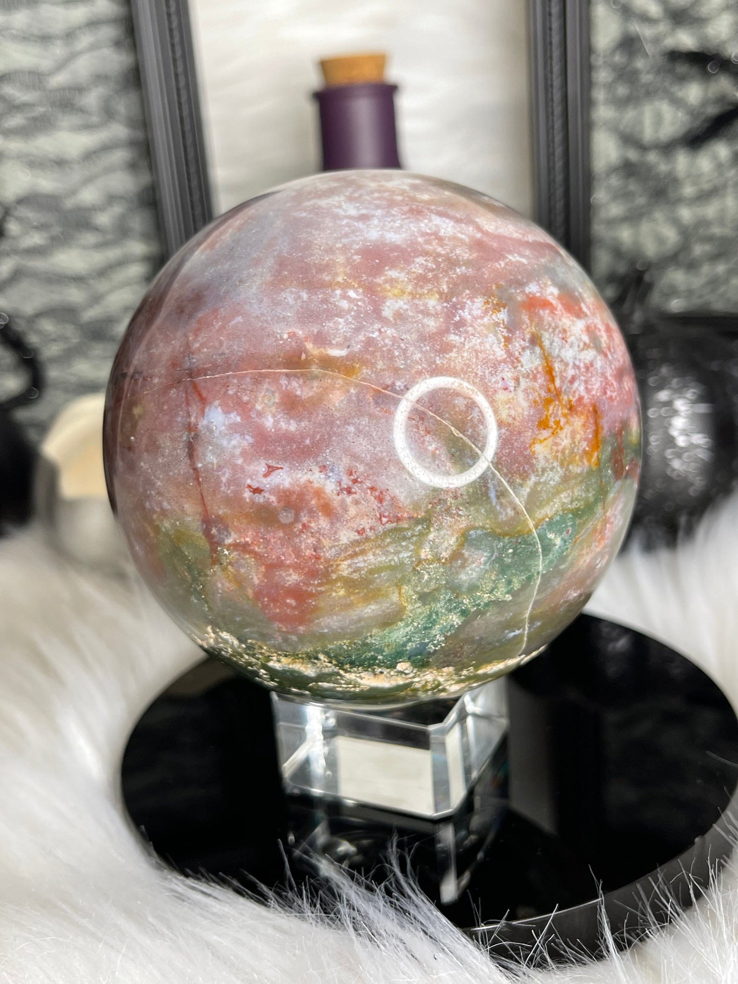 Two Twisted Souls  Crystals Sea Jasper Crystal Sphere