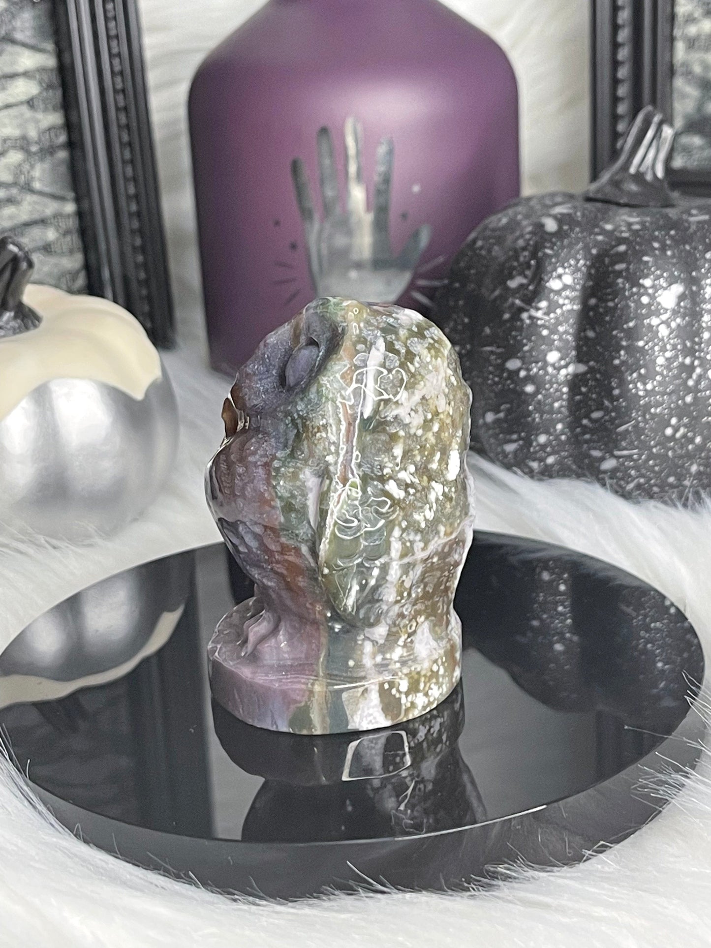 Two Twisted Souls  Crystals Sea Jasper Owl A