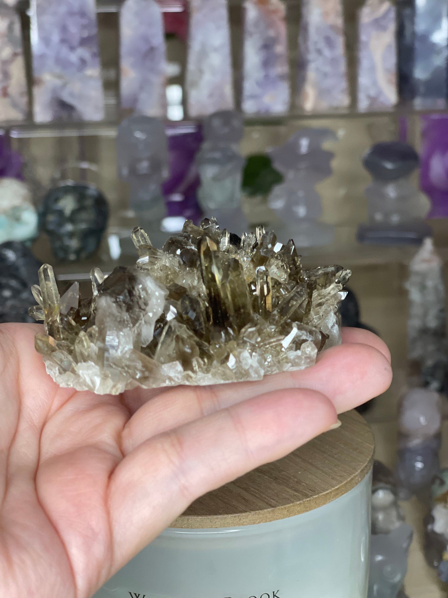 Two Twisted Souls  Crystals Smokey Quartz Cluster