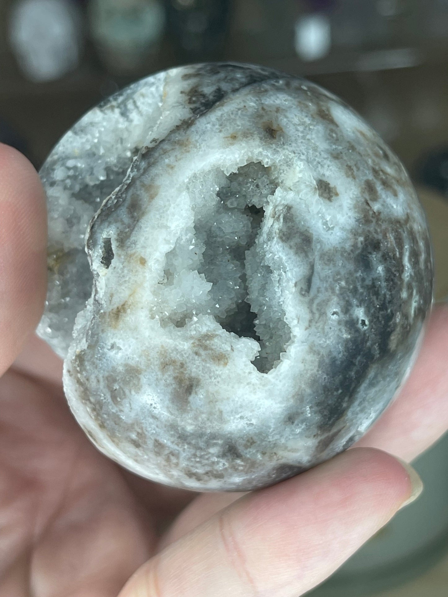 Two Twisted Souls  Crystals Sphalerite Sphere With Huge Druzy