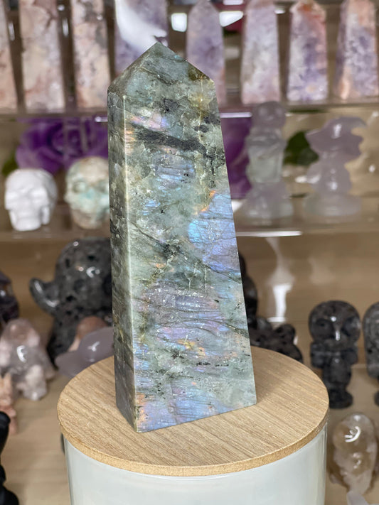 Two Twisted Souls  Labradorite Rainbow Flash Tower