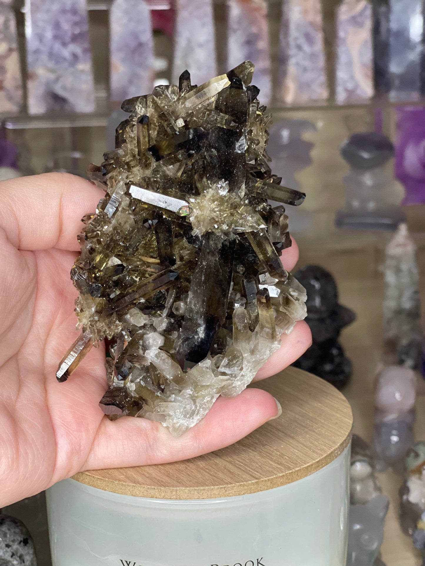 Two Twisted Souls  Smokey Quartz Cluster Specimen