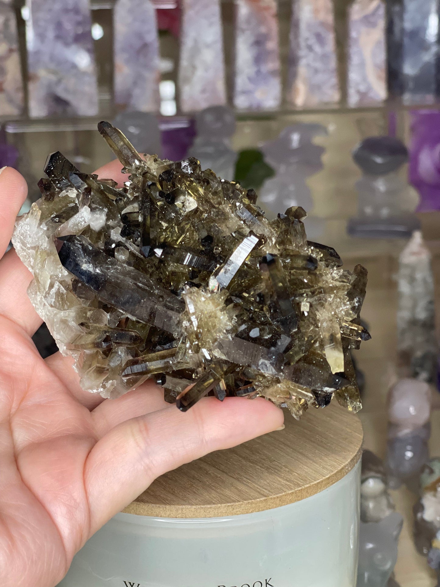 Two Twisted Souls  Smokey Quartz Cluster Specimen