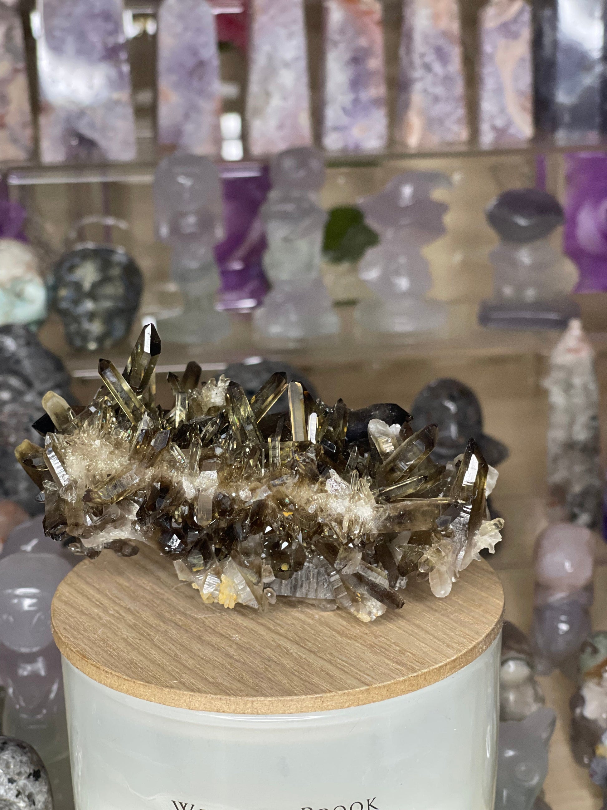 Two Twisted Souls  Smokey Quartz Cluster Specimen